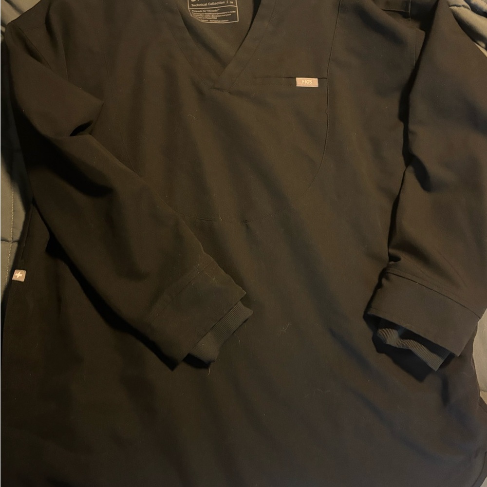 Figs Black Technical Collection Top